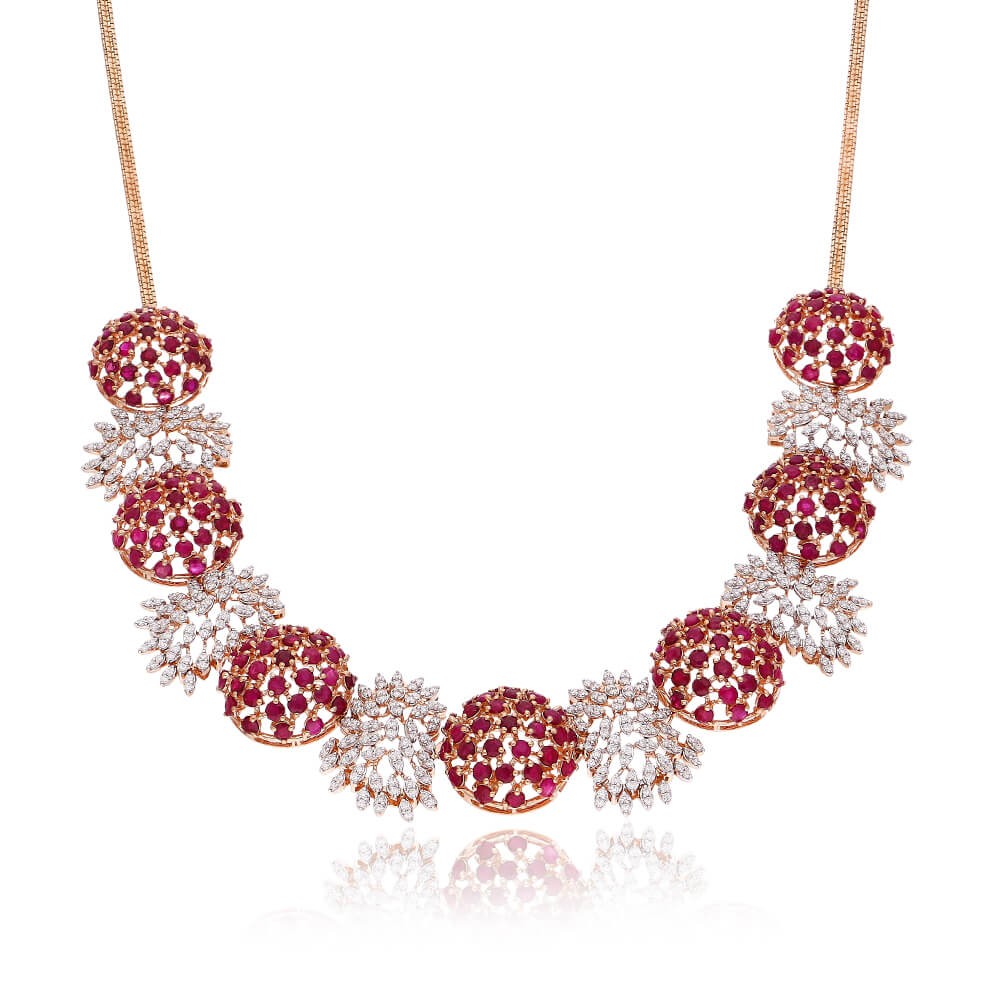 Buy Charming Red Diamond Colored Jewellery Set | Fashion Clothing